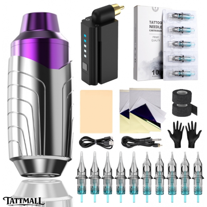 Tattoo Machine Kit TBQ32P199 Stroke Wireless Tattoo Machine with 1 Batteries & 10PCS Cartridges Tattoo Machine Kit TBQ32P199 Stroke Wireless Tattoo Machine with 1 Batteries & 10PCS Cartridges